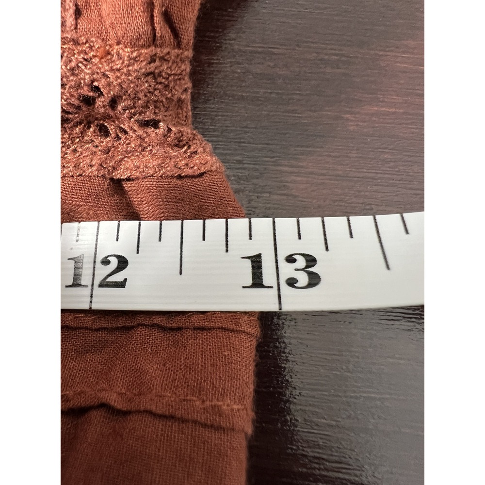 Free People Fall Embroidered Lace Victorian Bronze‎ Mini Dress 6 - Picture 12 of 14